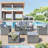 Outstanding All-Weather Wicker Patio Set with Versatile Seating and Removable Cushions-1258034726