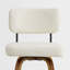 Tabouret de comptoir pivotant rembourré avec structure en bois cintré noyer-600322160-599823673