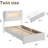 Twin Upholstered Bed Frame with LED Storage Headboard, Charging Station & Drawer, Metal Support, Pink-219753059-219753057