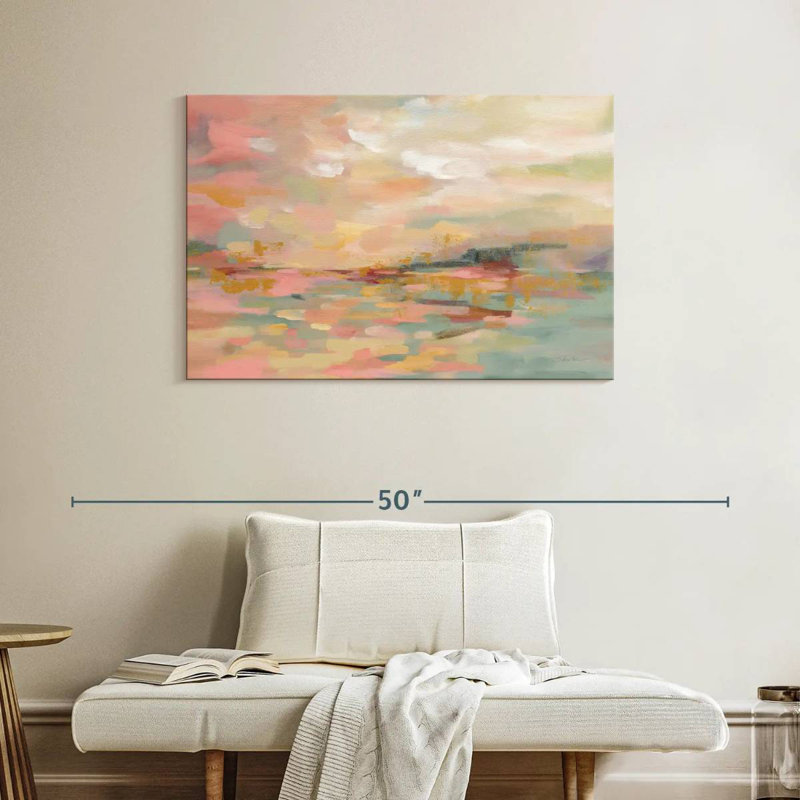 Avery Pink Waves, 26" H x 39" W
