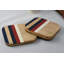 Wood 6 Piece Coaster Set With Holder-92424421-92424422