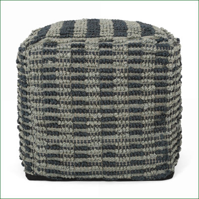 Pouf de repose-pieds, 16 po x 16 po x 16 po, coussin de sol ou repose-pieds multi-usage | Bleu sarcelle | Tissu