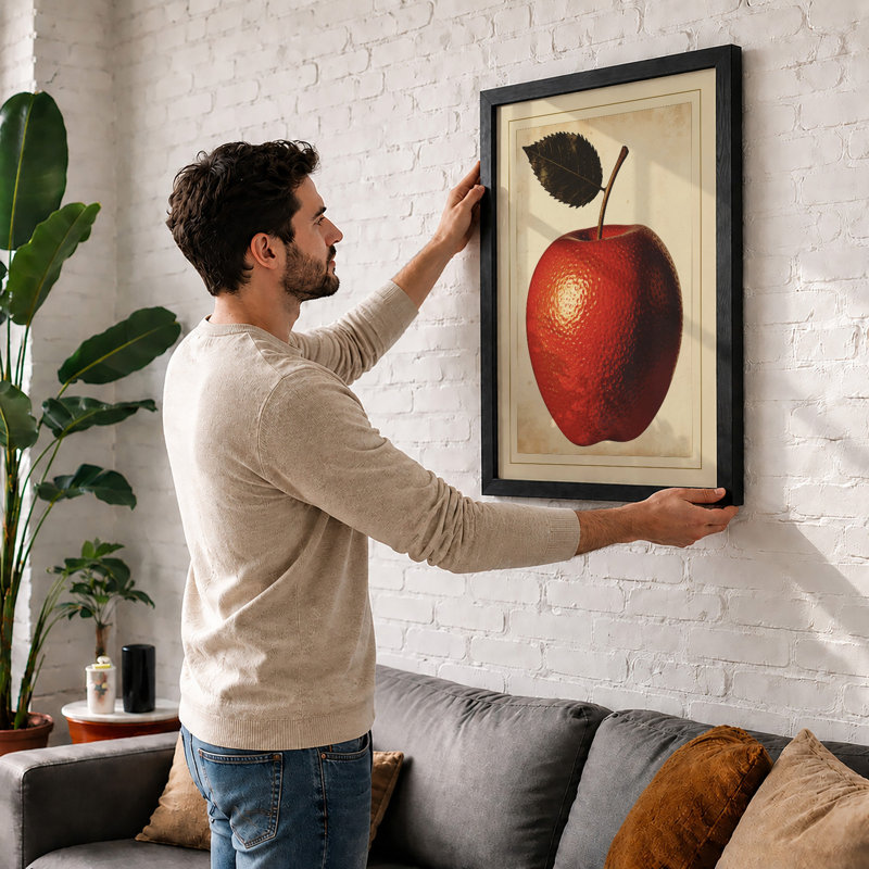 Apple Study Botanical - Framed Print, A3 - 42.0 x 29.7 cm, Unframed