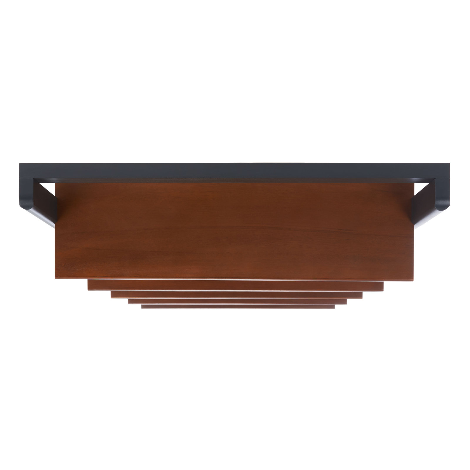 Joe Ladder Bookcase, Honey Brown/Charcoal, 76" H x 28" W x 14" D
