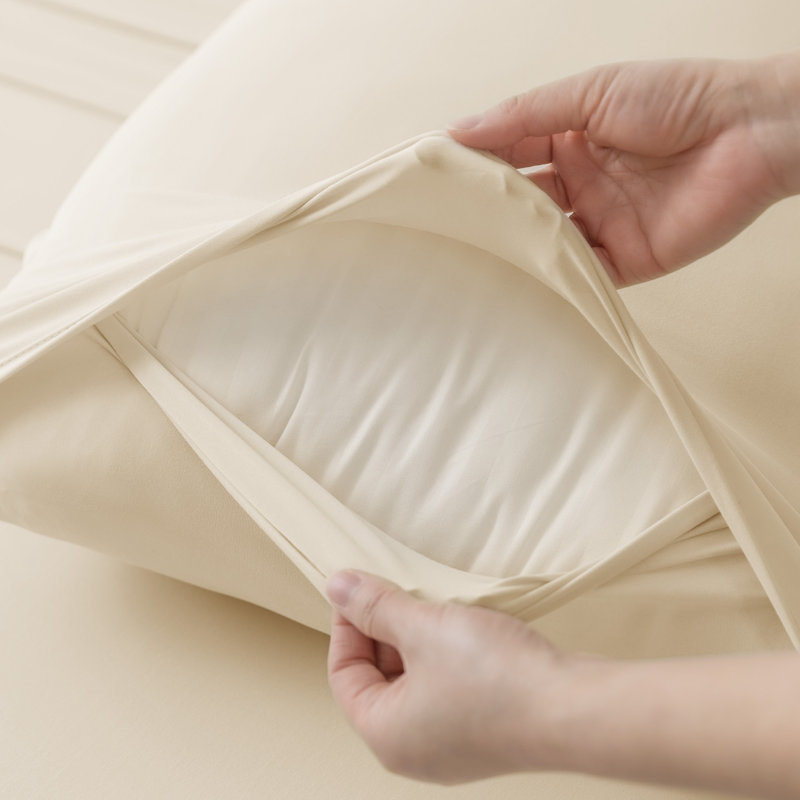 Barossa Design Ultra Soft All-Season Deep Pocket Jersey Knit Sheet Set, King Sheet Set with 2 Pillowcases, Beige