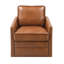 Luxueux fauteuil d'appoint pivotant avec siège à ressorts ensachés et coussin en duvet de plumes
