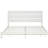 Queen Metal Bed In White For Bedroom Elegance - Casual Modern Style, 500Lbs Weight Contemporary Charm Capacity