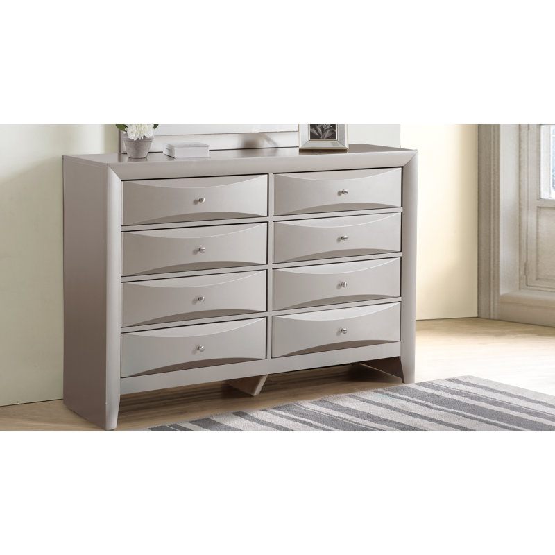 Marilla 59'' W 8 - Drawer Dresser, Silver