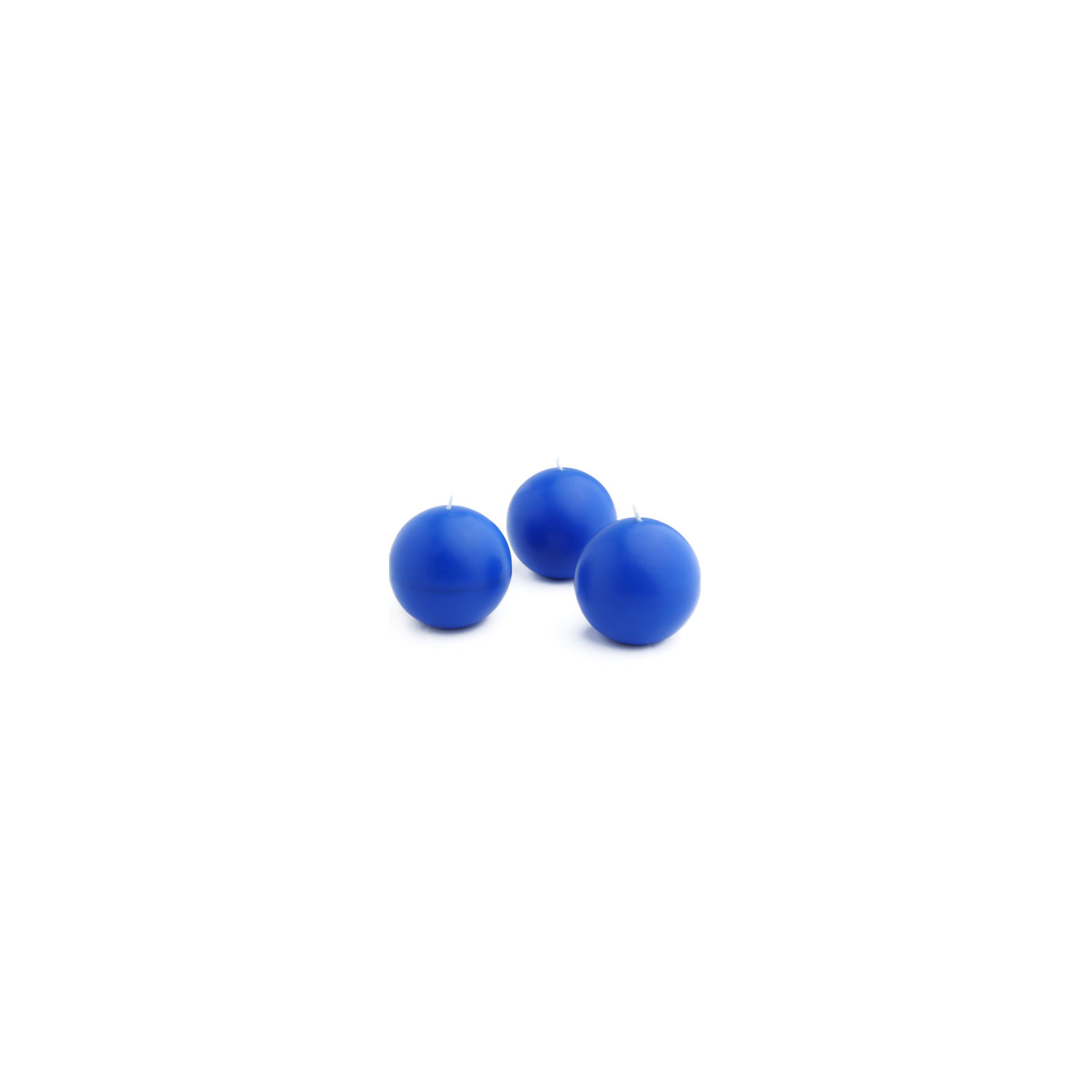 Ball Candle, Blue, 3" Diameter, Set of 36