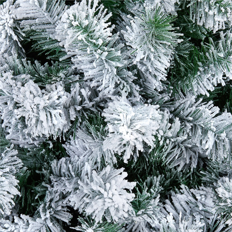 Annilee Unlit Flocked Artificial Christmas Tree, 7.5 ft