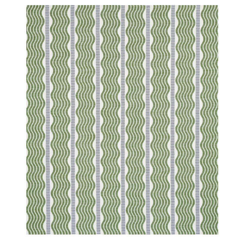 Sina Stripe Fabric, Green