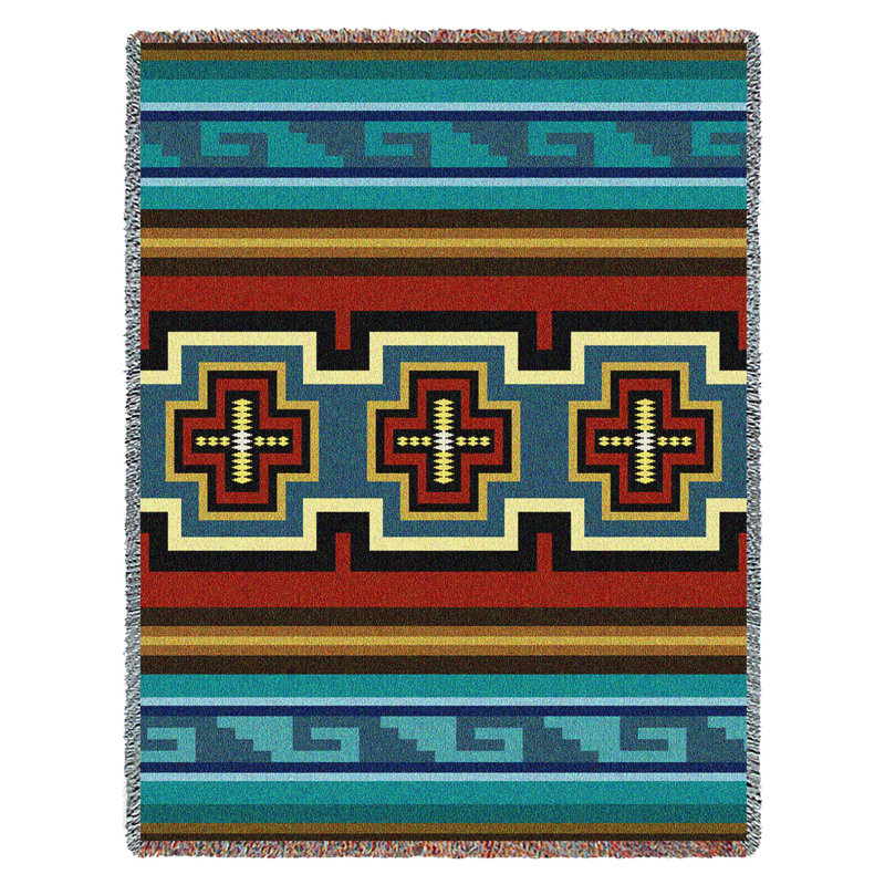 Jeté turquoise Pure Country Weavers, Bleu