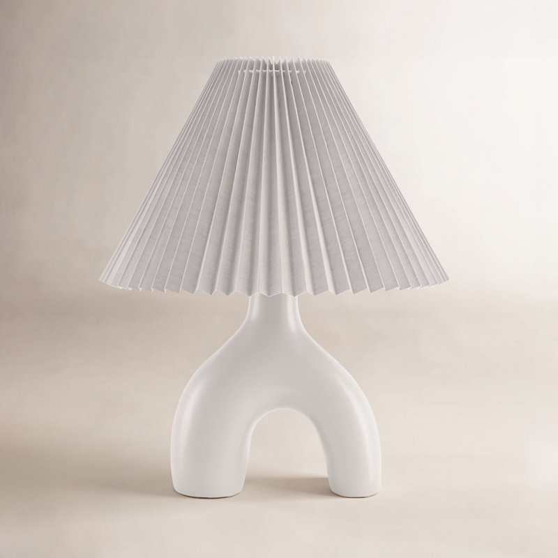 Celes Table Lamp, Pink, White
