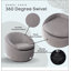 Fauteuil demi-tonneau en tissu Winnie Modern Teddy, pivotant à 360 °, gris, doux et invitant pour un confort et un style ultimes-908599947