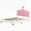 Lit princesse rembourré avec tête de lit couronne, lit plateforme avec tête de lit et pied de lit-1530799830-1530799831
