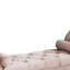 Banc avec accoudoirs en velours rose Annegreth avec 2 coussins