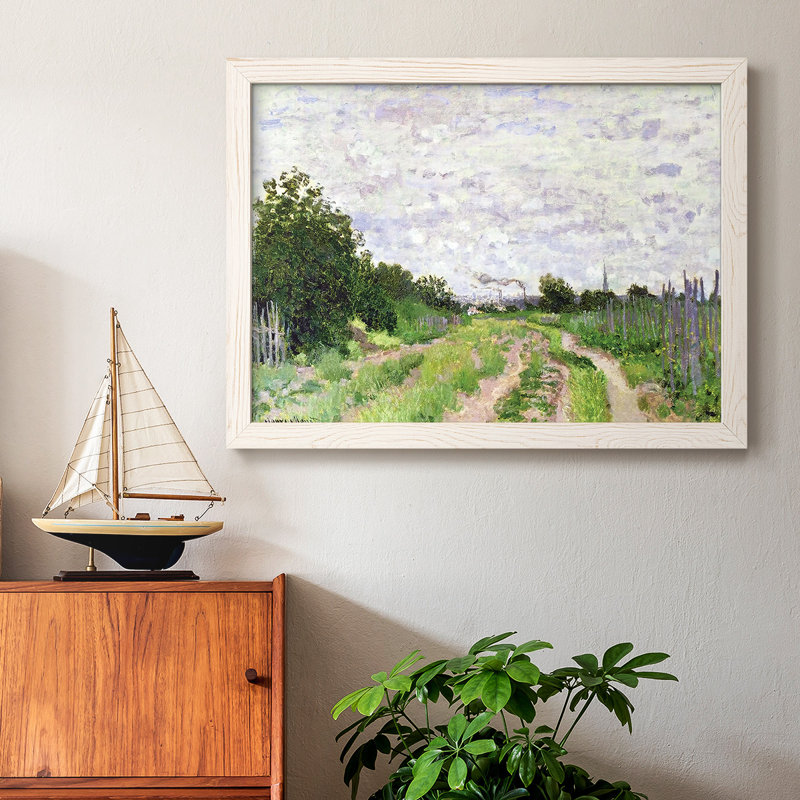 Lane in the Vineyard at Argenteuil, 1872 - Toile tendue avec châssis rustique, Blanc, H 18 po x l 26 po x P 1,5 po