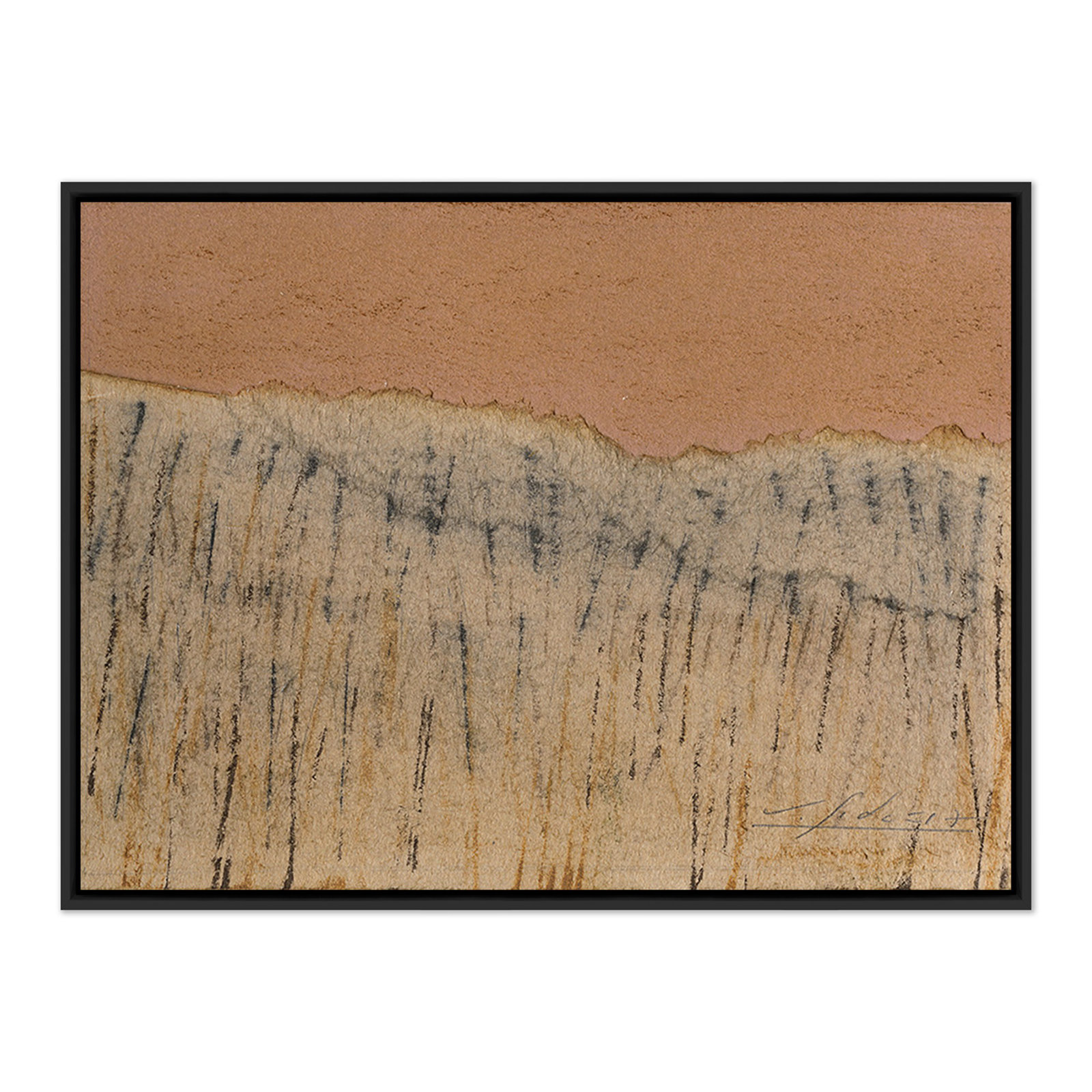 No. 17 Print by Valeria Sidanez, 30" H 40" W 2" D, Black Canvas Floater Framed