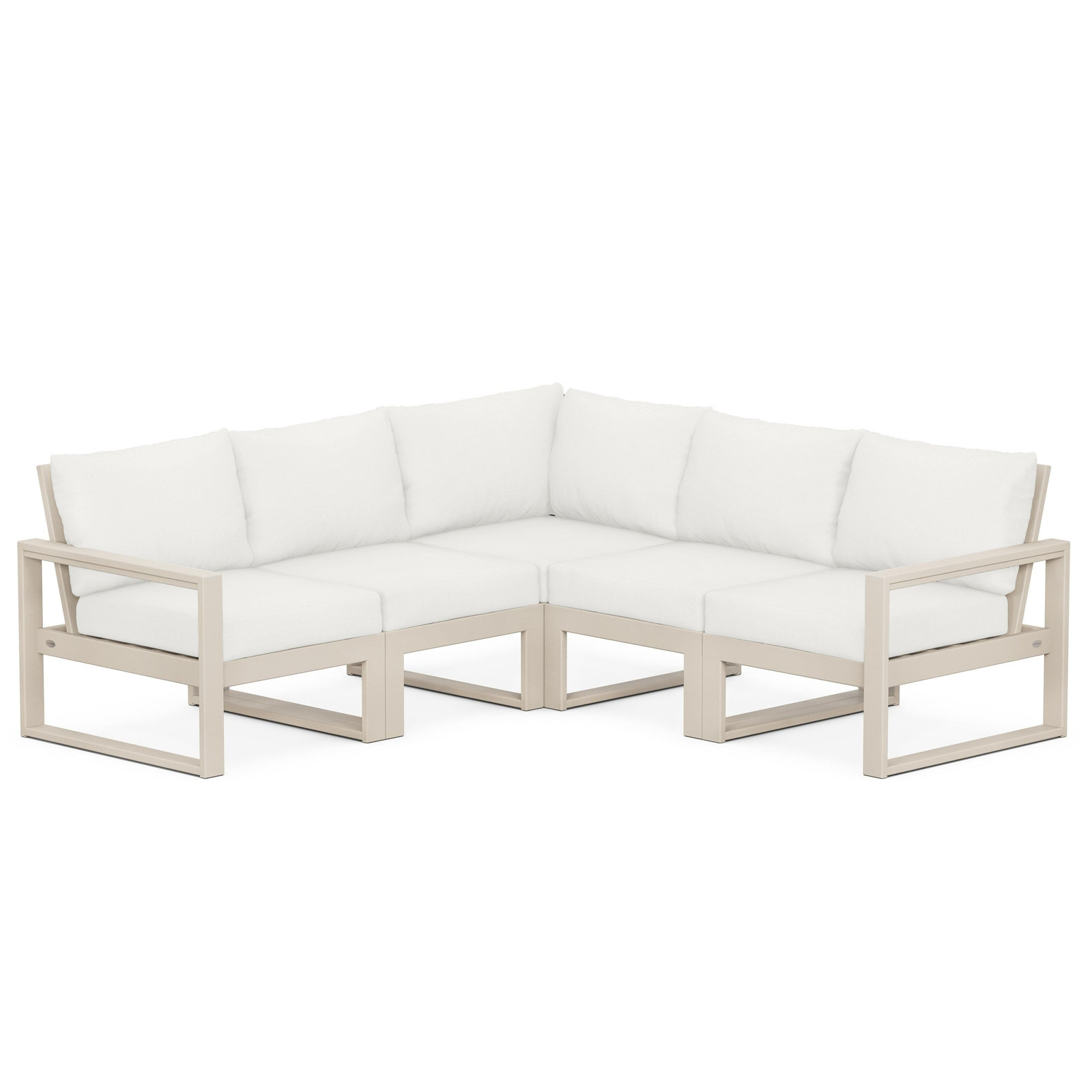 POLYWOOD® Edge 85" Patio Sectional, Natural, Sand