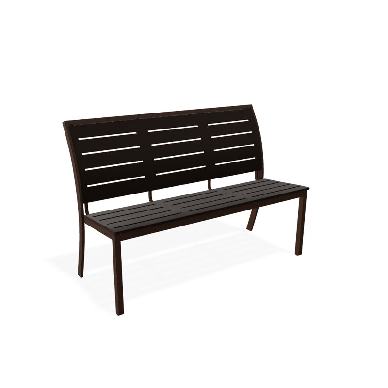 Banc de parc empilable aluminium Bazza, Kona P10, Kona texturé