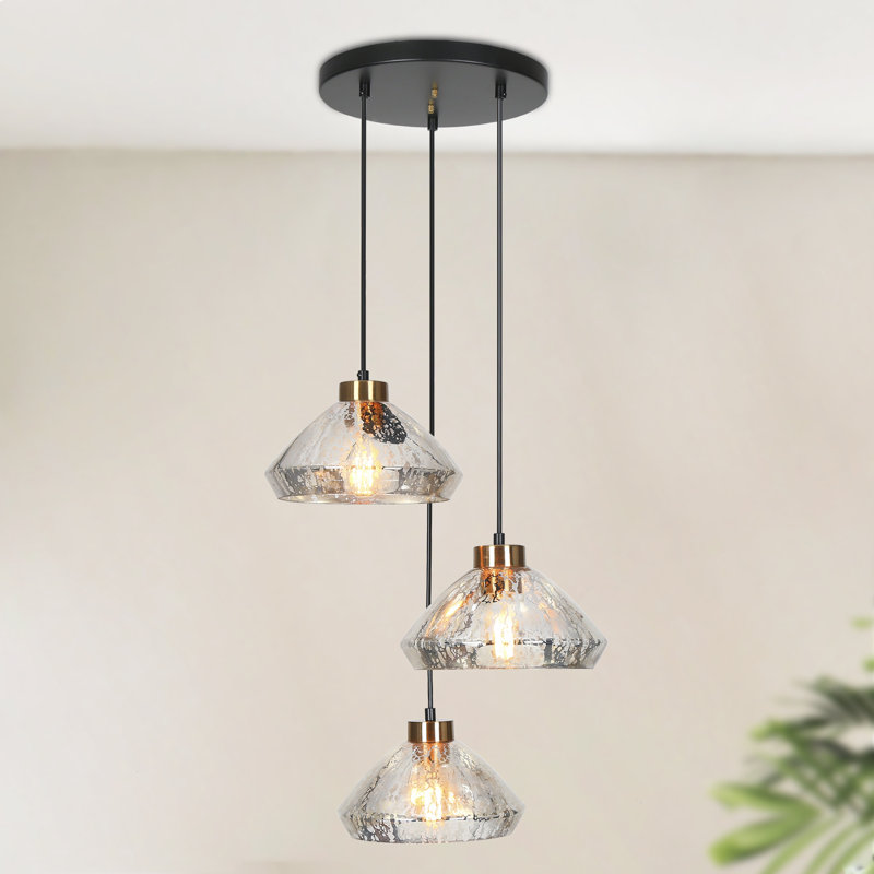 Brinson 3 - Light 17.7'' W Cluster Cone Pendant Light UL Certified