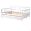 Lit de jour double en bois avec lit gigogne simple