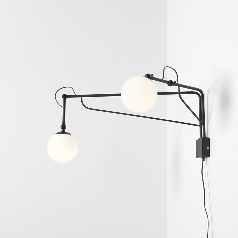 Roma Steel Swing Arm Sconce