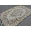 Tapis brun, tapis rétro, tapis de chambre à coucher, tapis turcs, grands tapis 5,1 x 8,4 pi, tapis géométriques