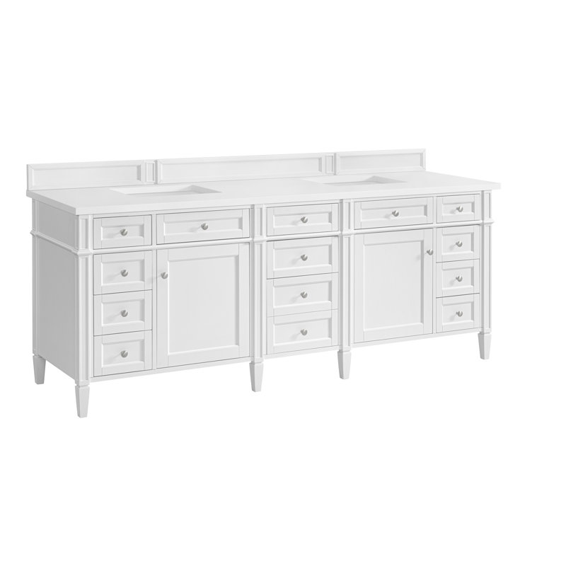Meuble-lavabo double l 84 po Brittany, Blanc Zeus