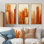 «Caramel Columns Skycrapers Dream I - Skyscrapers», ensemble de reproduction d'art mural
