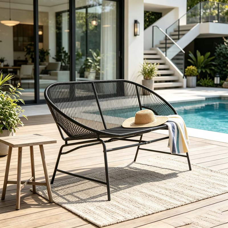 Canapé d'extérieur 52 "Paito, Noir