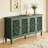 4 Door Antique Buffet Cabinet with Floral Carvings-1173161926