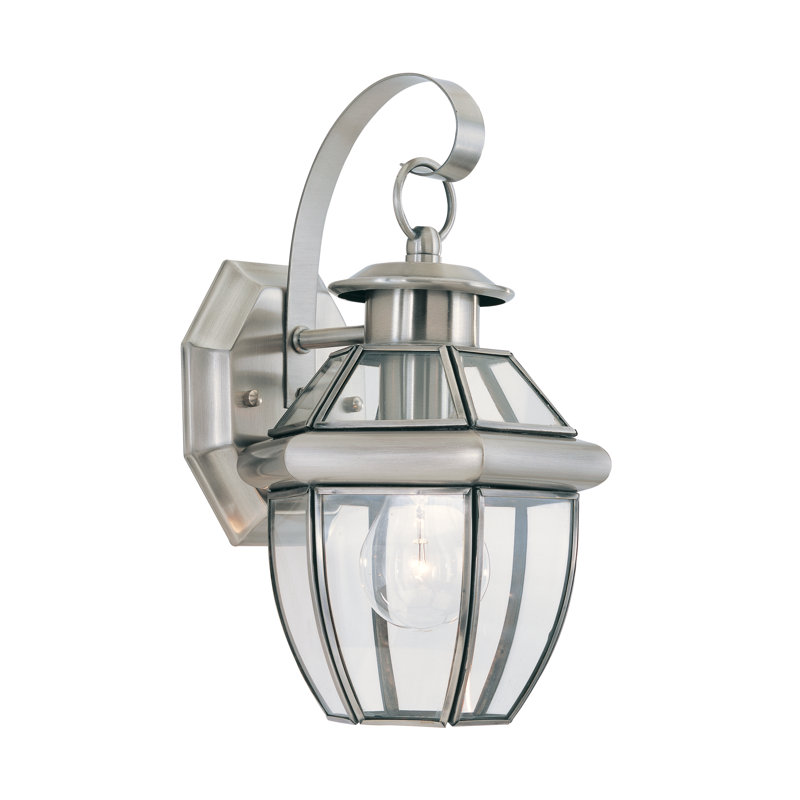 Lancaster One Light Outdoor Wall Lantern from Generation Lighting , Brushed Nickel