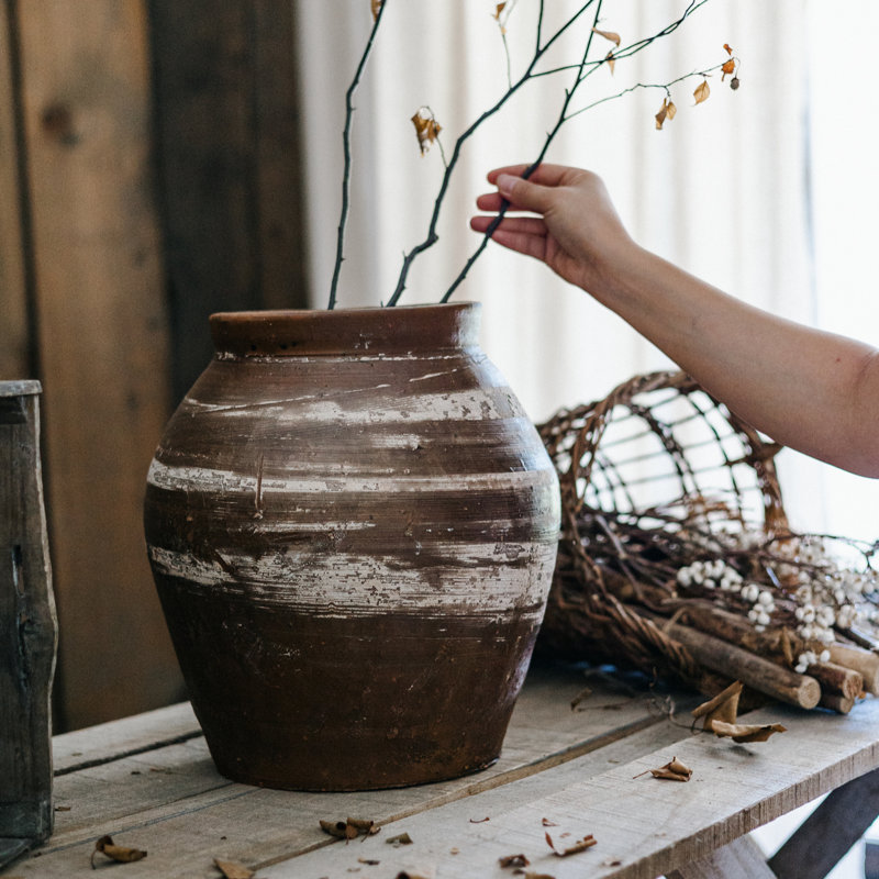 Pot Restoration en argile brune