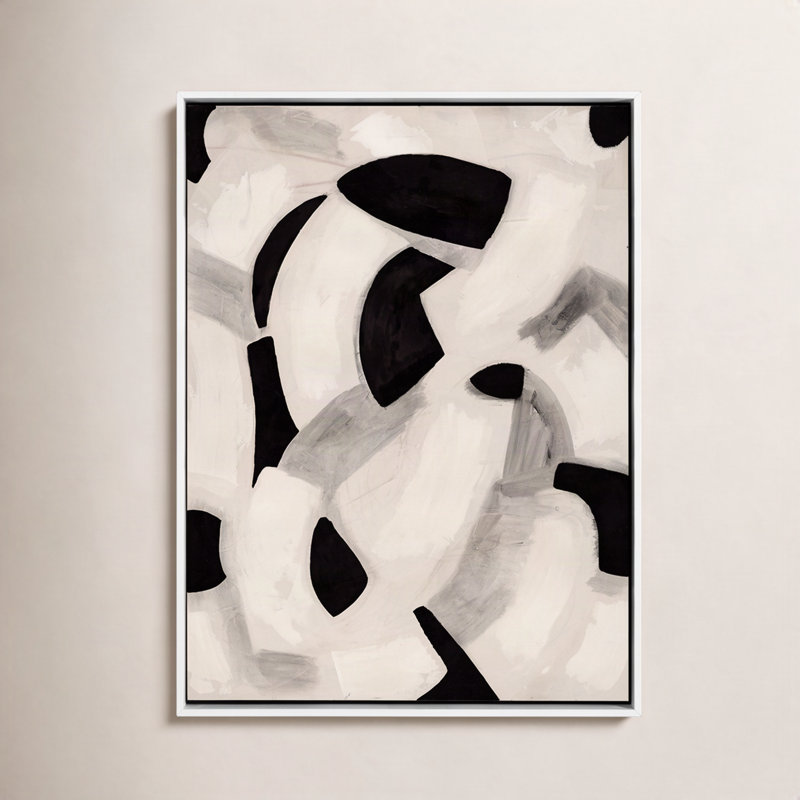 Totem Painting by Jess Engle, White Maple Framed, 40" H x 30" W