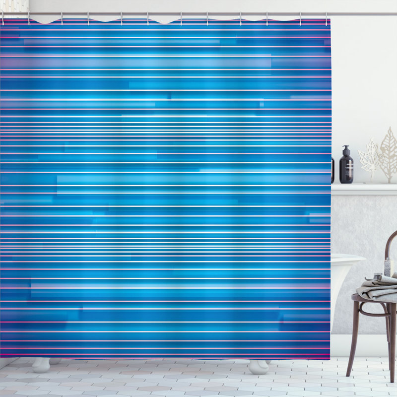 Enrique Shower Curtain with Hooks Included, 69" W x 75" L