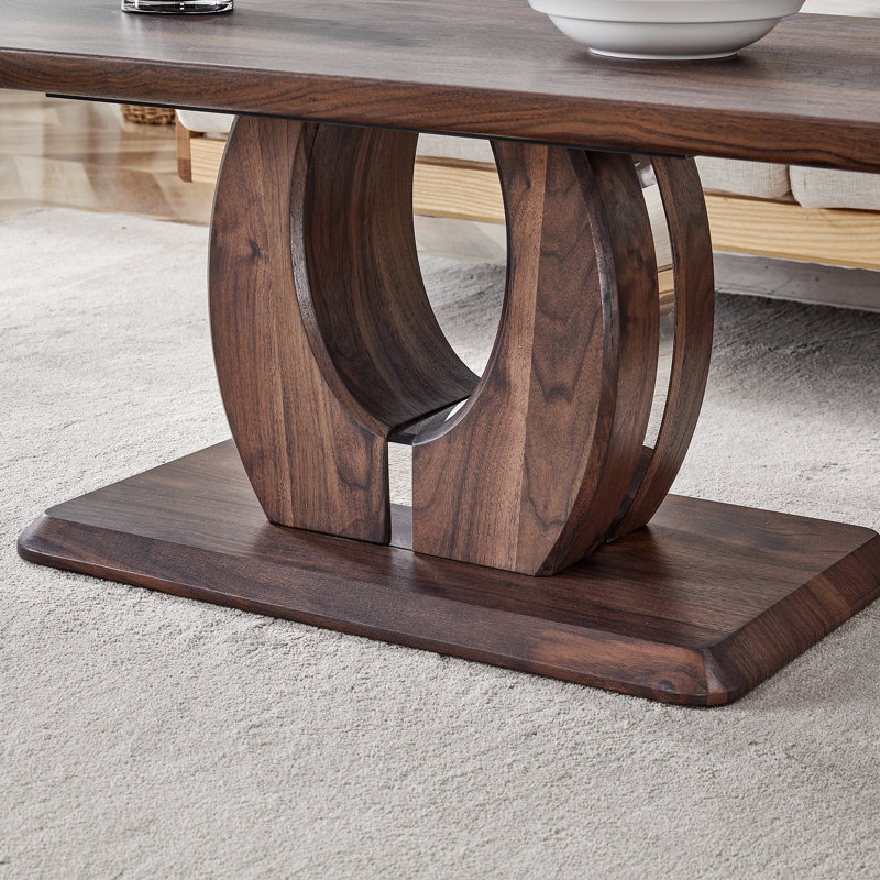 Table basse Minimalist Wood Texture, Transparent
