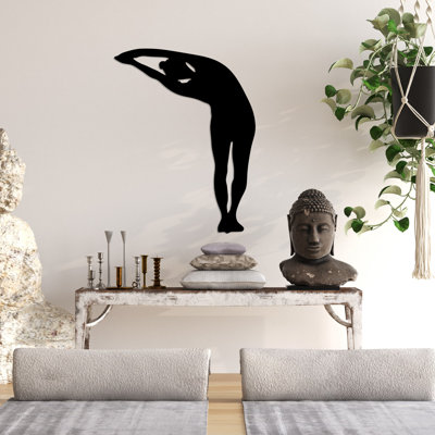 Élégant accessoire mural en métal noir élégant, 16,5 po x 23,6 po | Fabrication 100% métal, épaisseur: 0,06 po | Parfait pour la décoration intérieure, l'esthétique moderne et l'exposition d'art mural unique