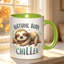 1pc Creative Sloth Logo Ceramic Coffee Mug Coffee Cup Tea Mug Halloween Gift Home Reusable ideal for holding Tea Milk.