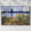 Impression sur toile, "Les quais de la rivière à Vétheuil" par Claude Monet-92523856-92523859