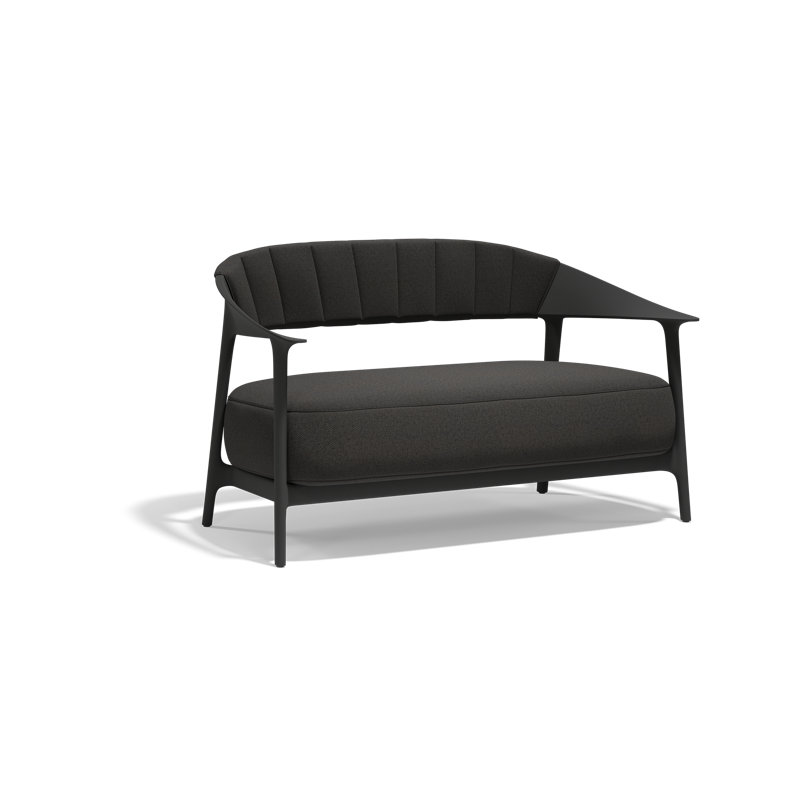 Fully Upholstered Africa Sofa, Portonovo Anthracite, Black