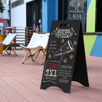 8x12 Inch Chalkboard Signs With Wood Base - 2 Pack Double Sided Message Boards