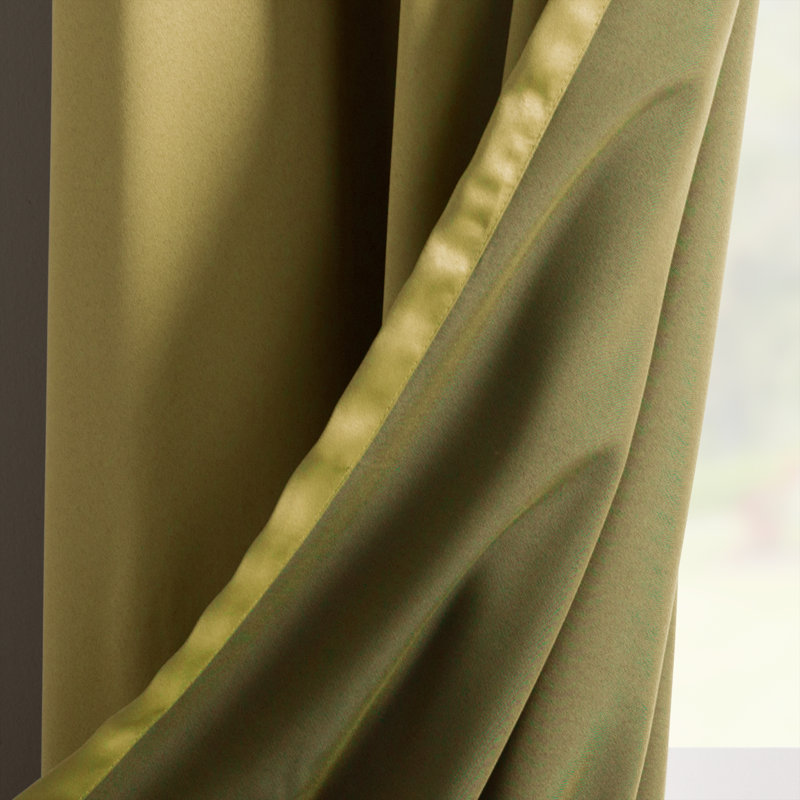 Panneau de rideau à oeillets à économie d'énergie thermique - Basics by Wayfair ™, Graine de lin, l 54" x L 95"