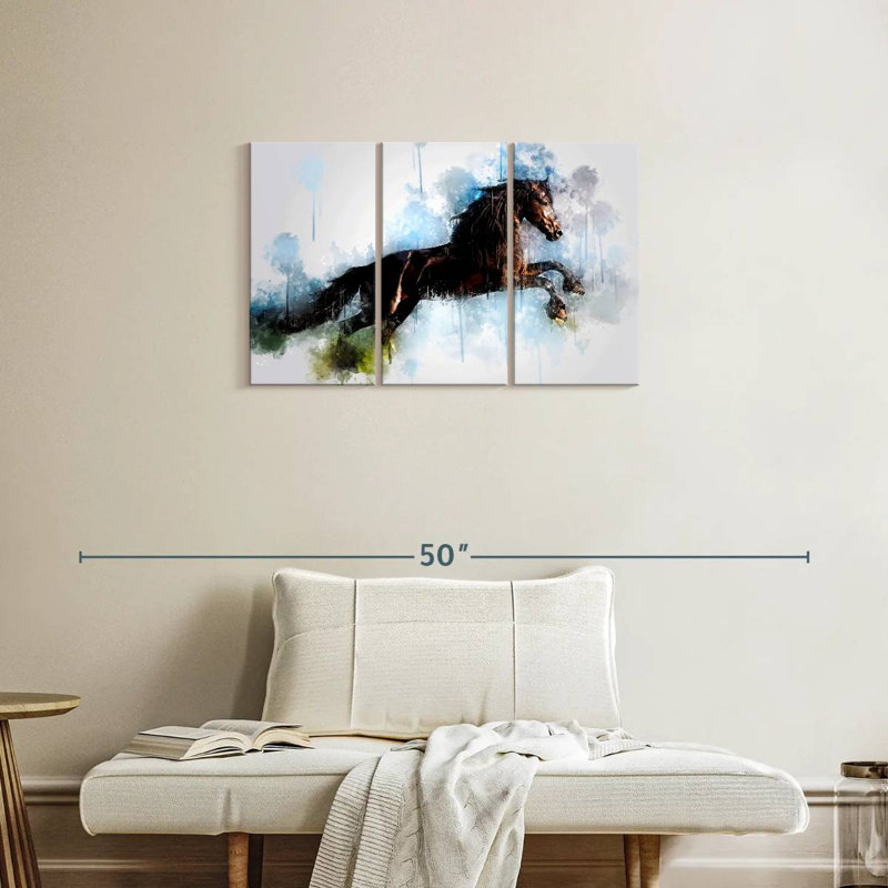 Brampt Horse Running, 20" H x 33" W