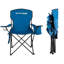Wakeman Camping Chair - Folding Chair with Cupholder and Built-In Cooler - Oversized Heavy Duty Outdoor Camp or Beach Chair, Blue
