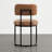  Modern Upholstered Metal Frame Dining Chair with Backrest Handle-355027804-351625087