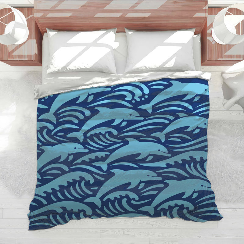 Édredon Blue Dolphins Waves, Twin