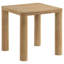 Table de bout sculpturale avec coins arrondis et design compact