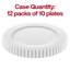 Assiettes plates rondes jetables en plastique blanc nacré (25 cm) - 120 assiettes