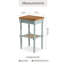 Table de bout carrée rustique Psoma-1979061676